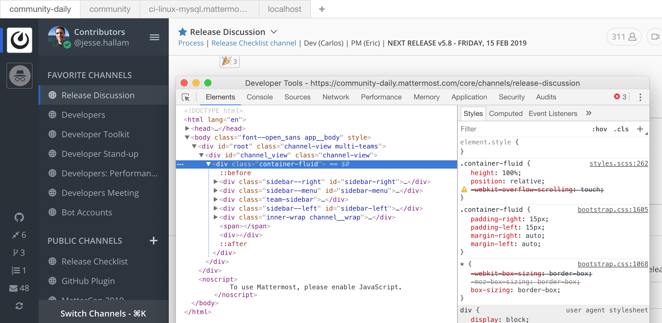Webview developer tools